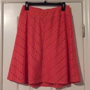 NWOT salmon lace skirt | New Directions